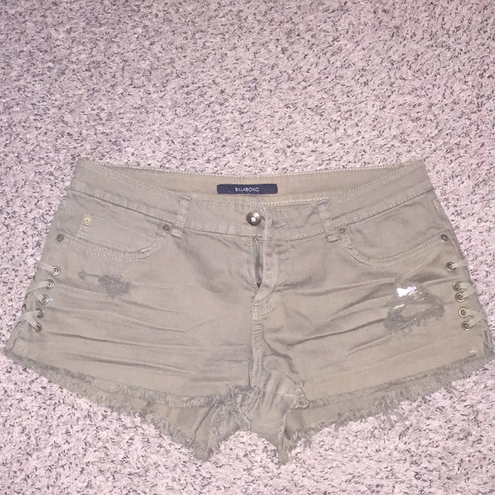 Olive green billabong shorts